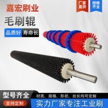 工业毛刷辊滚筒刷清洗机毛刷尼龙软硬毛除尘抛光圆柱形空心毛刷轮