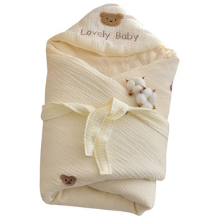 Children's cotton cartoon winter duvet for new born to go out, with embroidery, 0-12 month, increased thickness 5