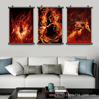 哪吒2敖丙光李靖魔童闹海周边挂画海报动画动漫宿舍免打孔装饰画