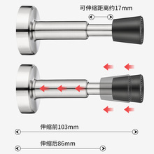 JZ48门吸液压缓冲静音防撞橡胶不锈钢黑色房门挡门阻防盗门指纹锁