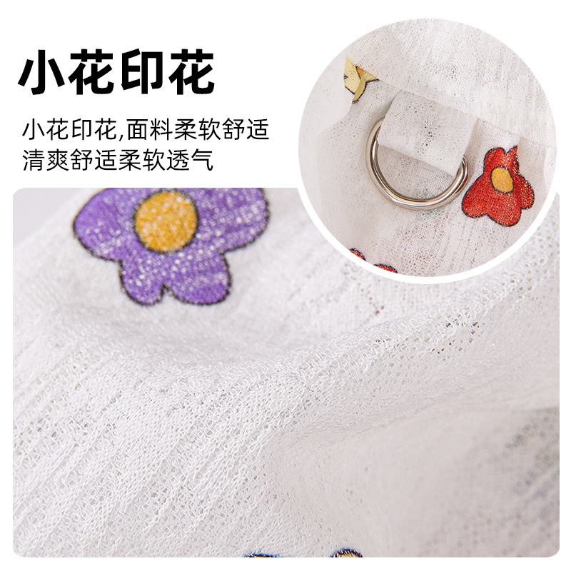 Primavera y verano perros delgados transpirables lindos vestidos de flores gatos falda princesa pet Teddy ropa de perro