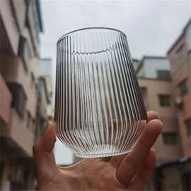 小众ins风冰美式咖啡杯耐热玻璃水杯早餐牛奶杯餐厅冷萃拿铁杯子