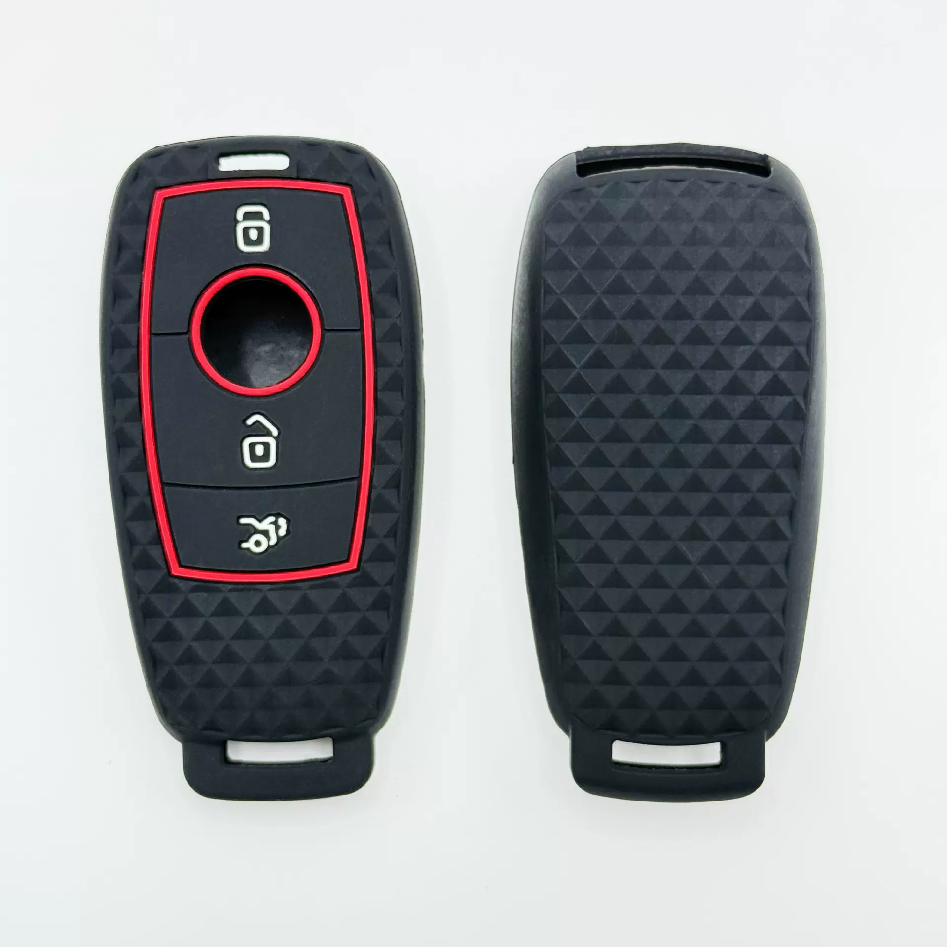 适用奔驰A/C/E级智能3键钻石纹钥匙包E300L C260L A180车用钥匙套