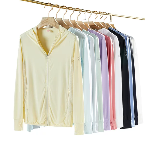 Summer New Style Upf50+ Outdoor Sun Protection Clothing for Women, Ice Silk Mesh Breathable Cycling Sports Couple Style Sun Protection Clothing for Men