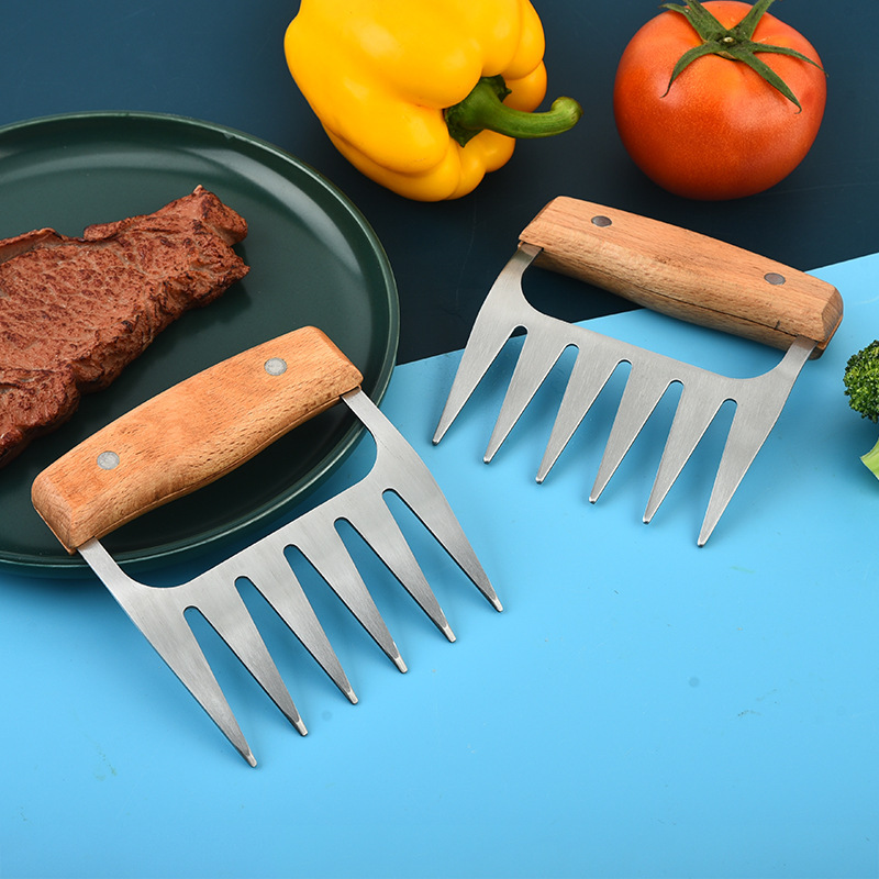 Stainless steel meat shredder, essential anti-scalding tool for kitchen, bear claw hand-shredded chicken meat separator, heat-insulating gadget
