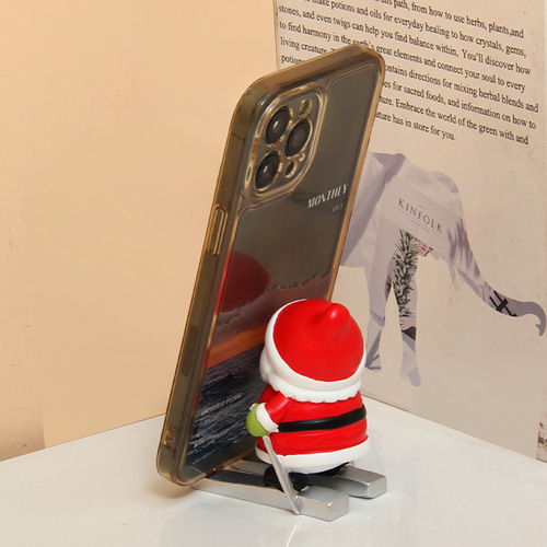 Christmas gift Christmas mobile phone holder ornament Santa Elk blind box girl heart tablet holder gift