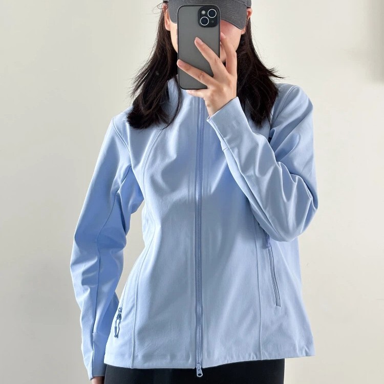 Shi Tong's M8 softshell outdoor hiking sports jacket, waterproof, for women, blue, with taped seams, thin fleece, windbreaker jacket