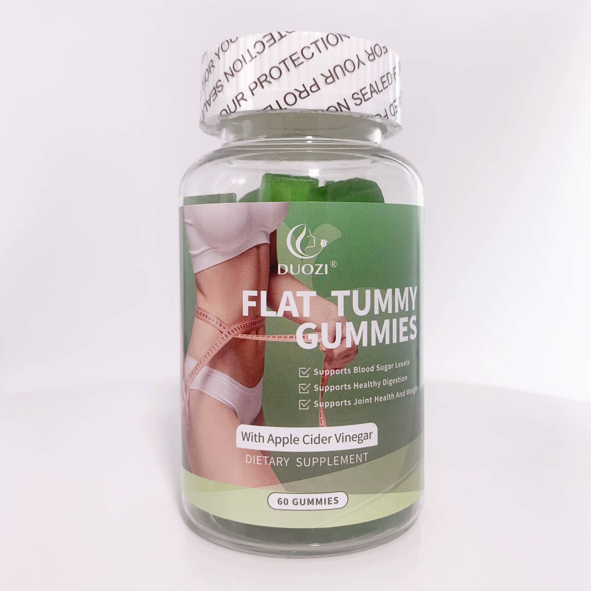 Трансграничная спотовая плоская помадка квадратная помадка серии FLAT TUMMY GUMMIES 60 капсул плоская помадка квадратная