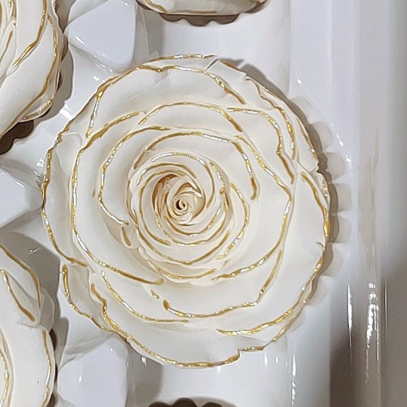 Yunnan eterna flor Rosa cabeza delineador de ojos al por mayor Rosa fragancia oro plata fresca rosa