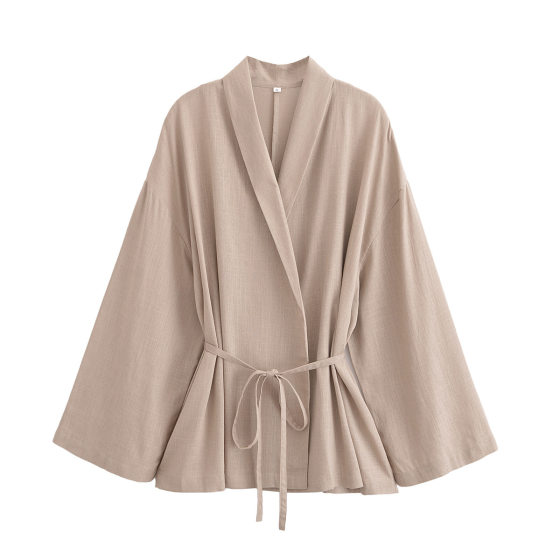 Foreign Trade Wholesale Spring New European and American Style Double-Breasted Kimono Style Outerwear 5427734 Pants 4391423