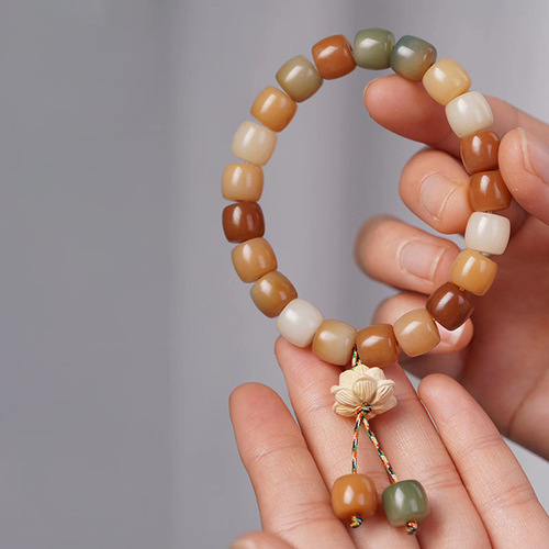 Multi-Buddha Bodhi Bucket Bead DIY Lotus Style Bracelet Specifications 9x10 Men and Women Simple Mantra Beads Decorative Jewelry Manufacturer