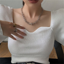 欧美跨境新品嘻哈项饰 个性U形马蹄拼接链时尚金属潮流街头项链