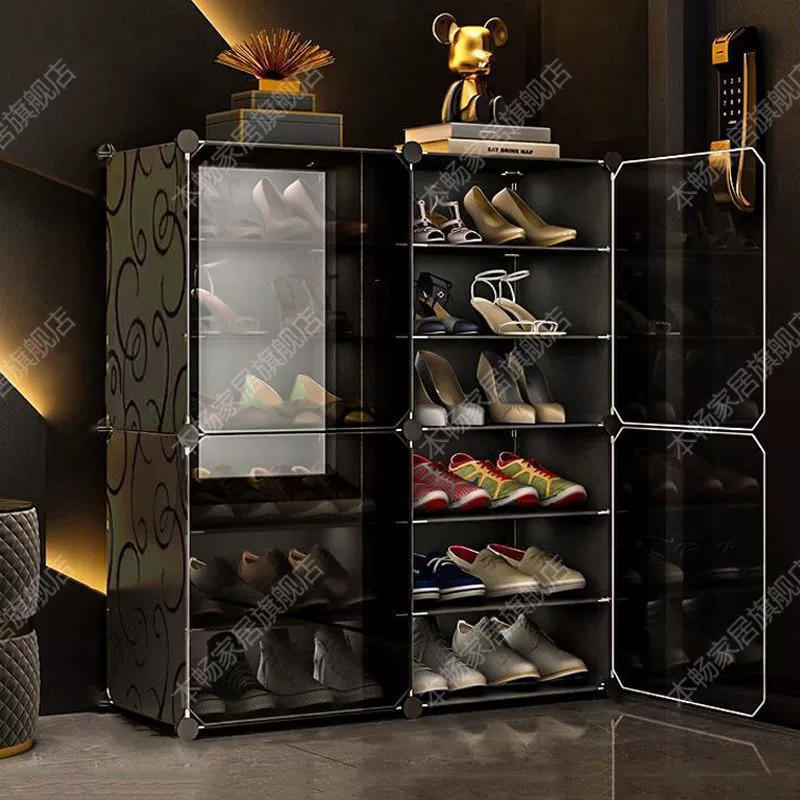 Простая прозрачная полка для обуви Многослойный шкаф для домашней обуви большой емкости
