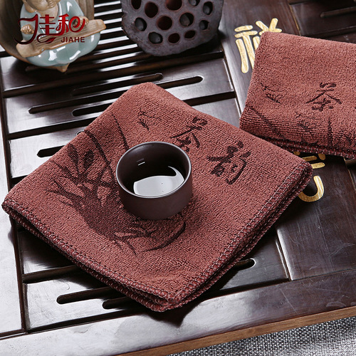 Kung Fu tea towel, high-end tea cloth, absorbent and thickened tea set towel, coffee table, tea tablecloth, Zen rag pad, tea table accessories