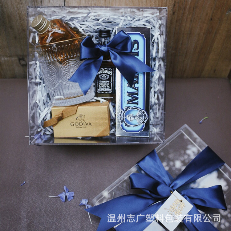 Souvenir  Crystal Box 20*20*10cm marry Return ceremony wedding Groomsman Bridesmaid Box Sets Acrylic ps Manufactor