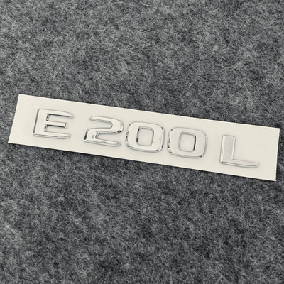 Car logo | and English lettering - standard-e200l-same-as-original-car-bright-silver