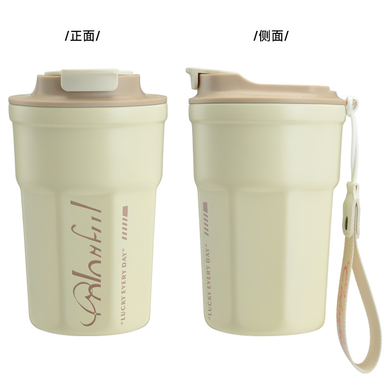新款网红咖啡保温杯女高颜值男便携小巧提绳316不锈钢随行水杯子