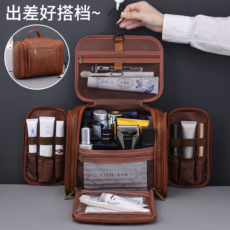 Bolsa de lavado de negocios de hombre transfronterizo alta capacidad multifuncional bolsa de maquillaje portátil impermeable bolsa de almacenamiento de viaje