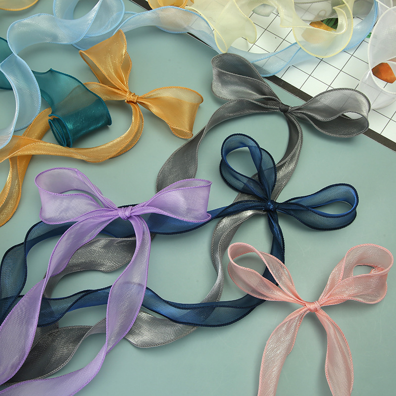 鱼尾纱鲜花包装丝带 花束蛋糕烘焙礼品织带花店波浪带花艺DIY材料