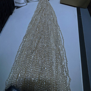 Natural Freshwater Pearls 3-4mm Strong Light Slightly Defective Pearl Necklace Wholesale Beads DIY Semi-Finished Products