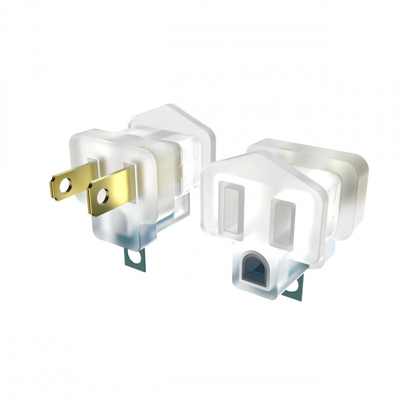 便携式透明插座扩展器2至3针适配器供应商通用插头