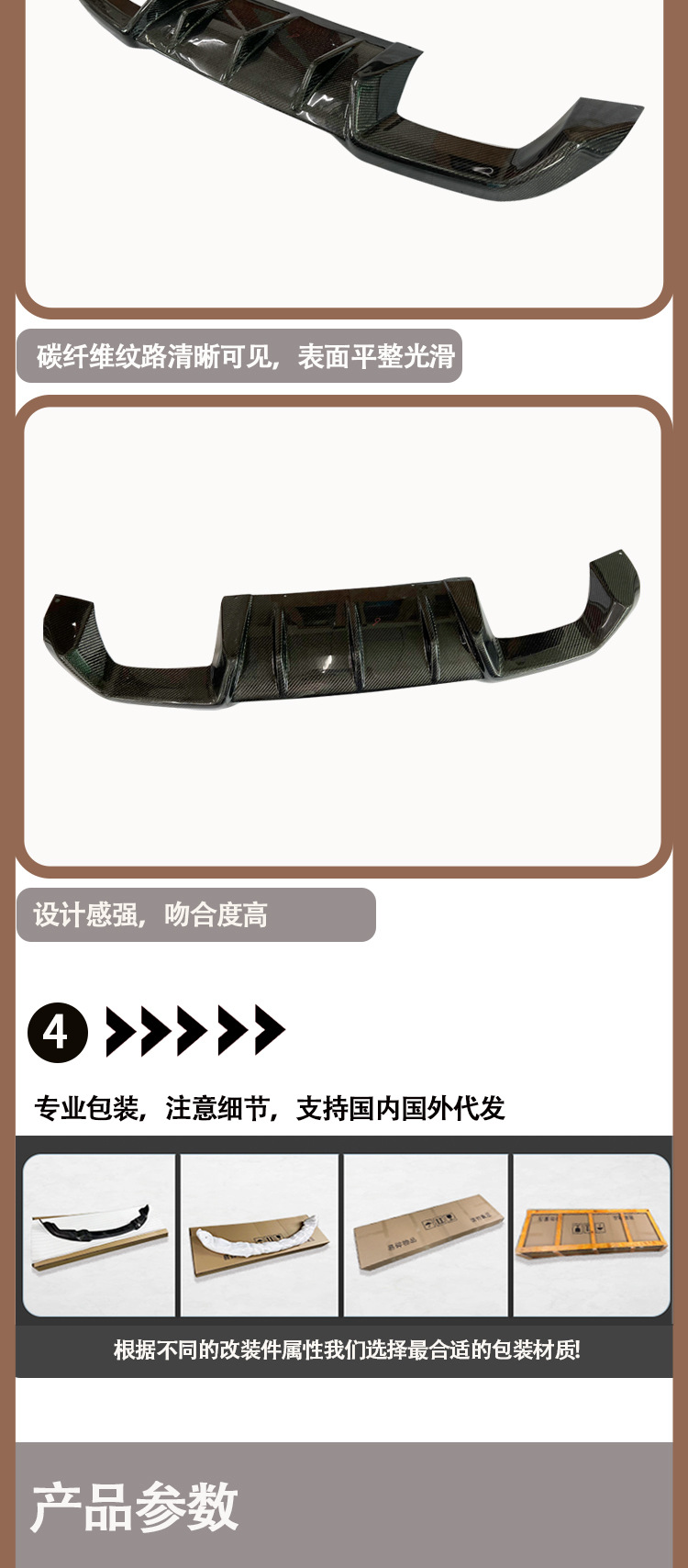 Carbon fiber rear lip tail lip rear spoiler for BMW F87 M2 M2C MP 2016-2022