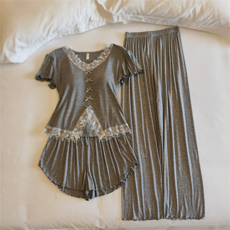 Top with cups, spring pijama, summer sexy thin set