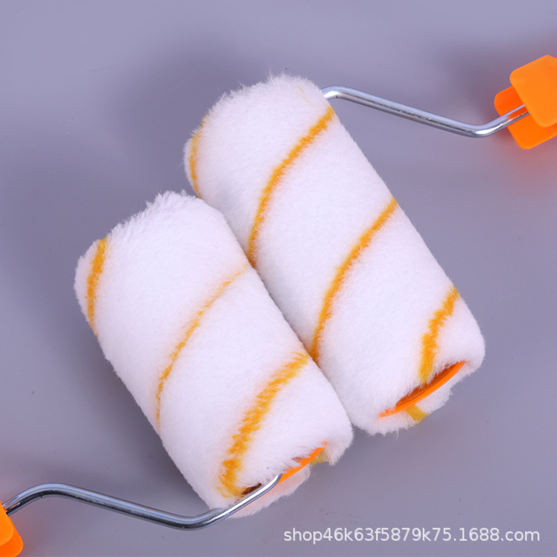 Cepillo de rodillo Cepillo de 6 pulgadas Pintura de látex Pintura de lana media y corta para pintura de reparación Cepillo de rodillo en stock