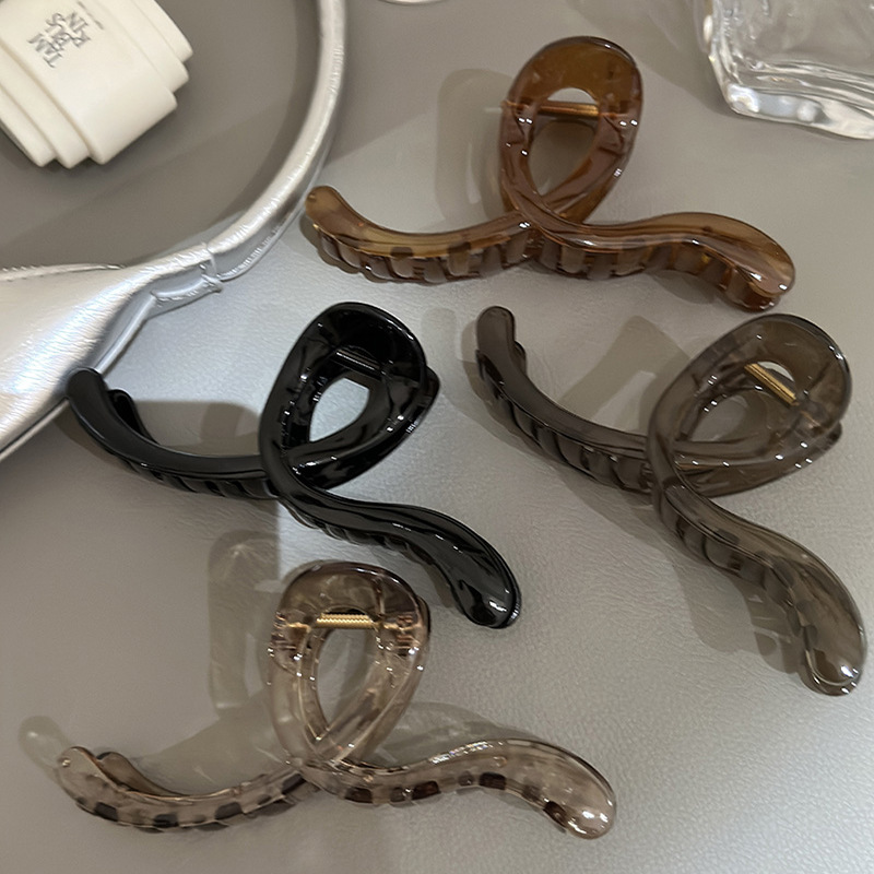 Franču haizivs klips Dienvidkorejas želejas krāsas roktura klipsis vienkāršs, universāls Ikdienas liela izmēra ārējais apģērbs sejas mazgāšanas muguras galvas klips_voghion.com