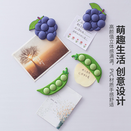 Creative refrigerator magnet acrylic personalized fruit magnet sticker magnetic iron decoration magnet sticker custom wholesale 
