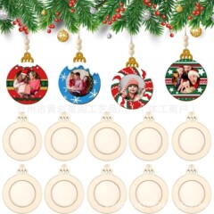 アマゾン現物クリスマス看板創意クリスマス木製フォトフレームストラップレーザー彫刻フォトフレームストラップ