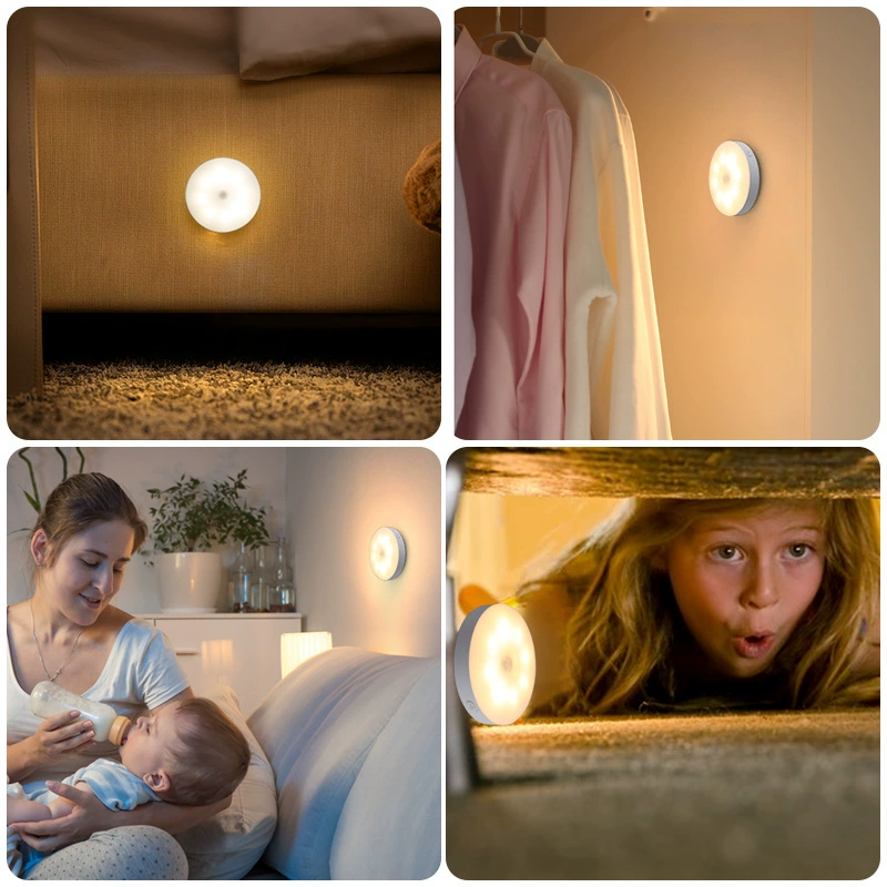 LED-умная физиологическая индукционная ночная лампа, магнитная подсветка для спальни, гардероба, коридора, пульт дистанционного управления