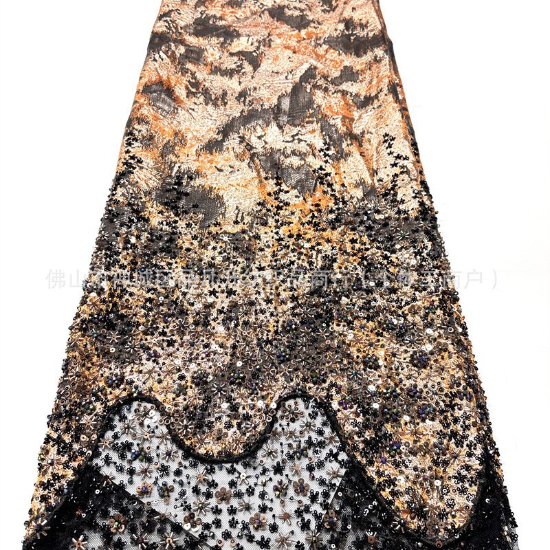 Fabrica directa de cuentas Jacquard tela de encaje Gaoding ropa de moda de cena de fiesta tela de baile