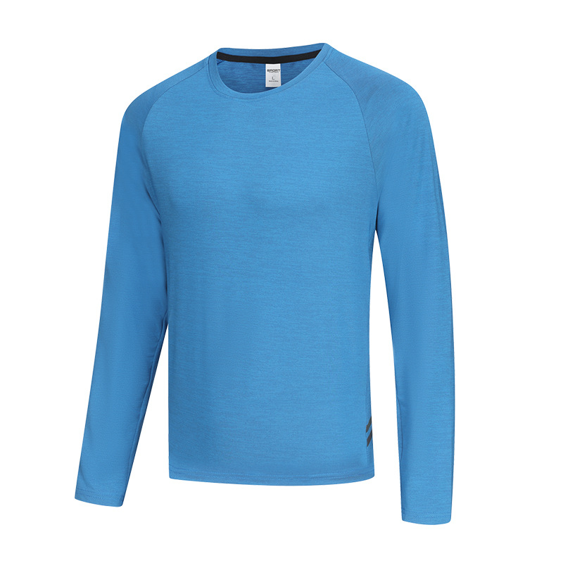 Correr ropa de secado rápido Camiseta de manga larga para hombres primavera y verano nuevo entrenamiento fitness mañana correr ropa deportiva Top baloncesto ropa de ciclismo