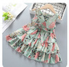 Summer dress, skirt, children's summer clothing, children's clothing, suitable for import, flowered