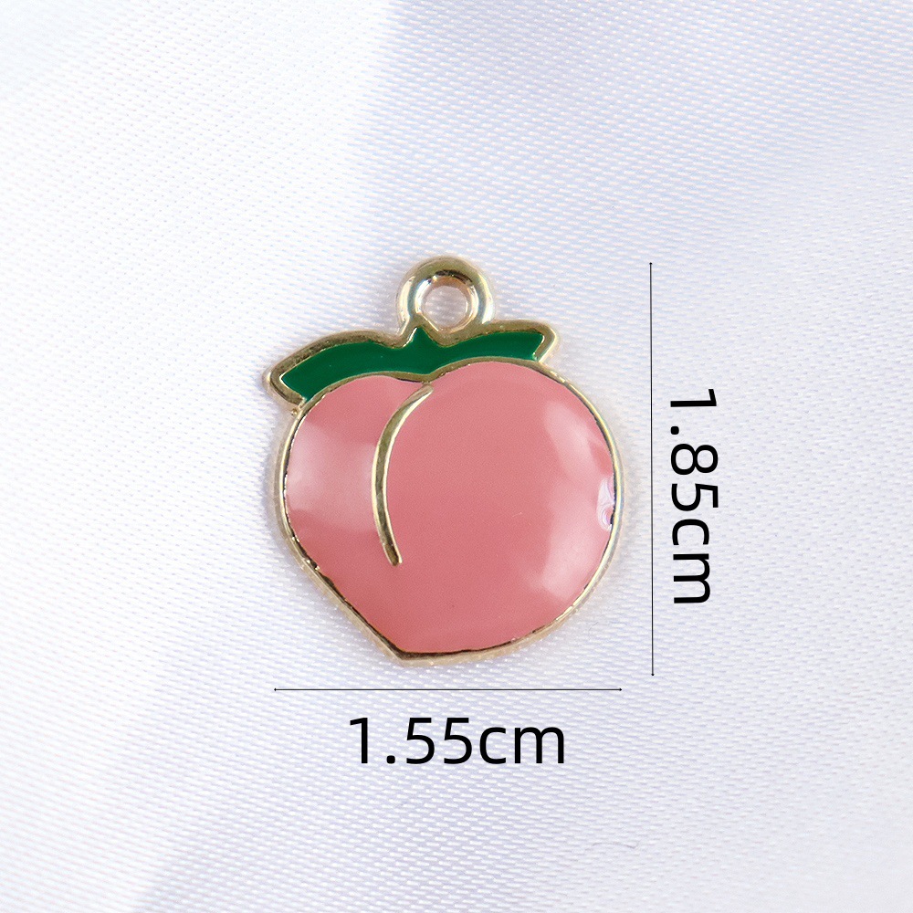 Colgante de frutas de aleación con gota de aceite, DIY pulseras y pendientes