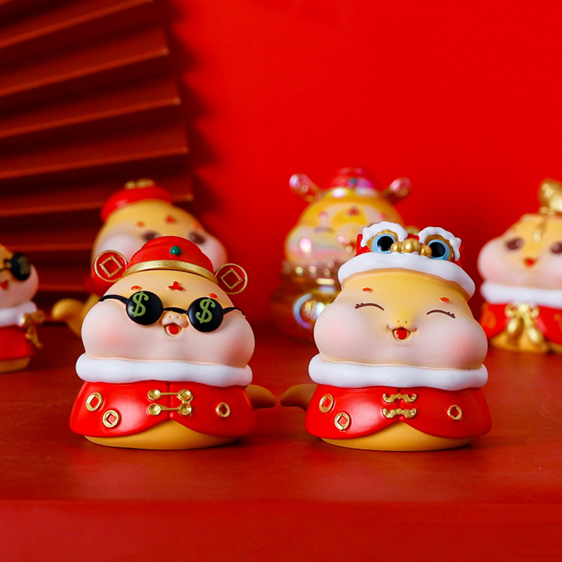 Q 귀여운 축복 작은 뱀 블라인드 박스 홈 국가적 추세 스타일 장식품 좋은 의미 축제 뱀 년 장식 도매