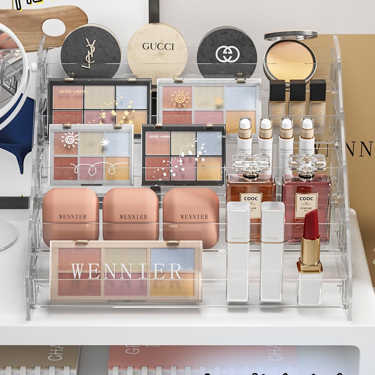送料無料既製アイシャドウ収納ラック段付き収納ラックメイクアップ化粧品口紅マニキュアディスプレイラック