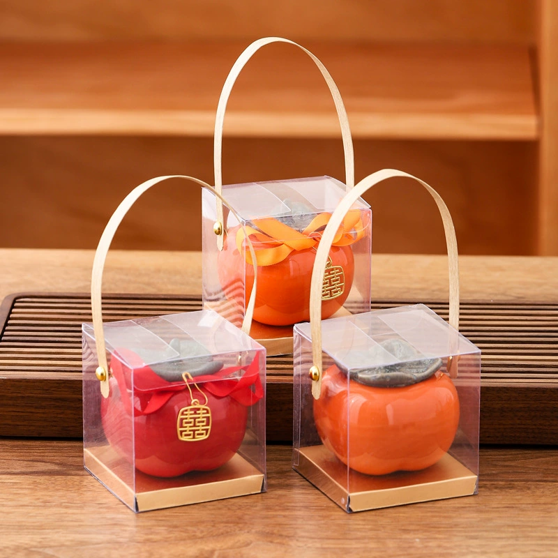 Тыквенная керамическая креативная свадебная коробка для конфет Persimmon Ur Muslim, высококлассная свадебная коробка для сладостей
