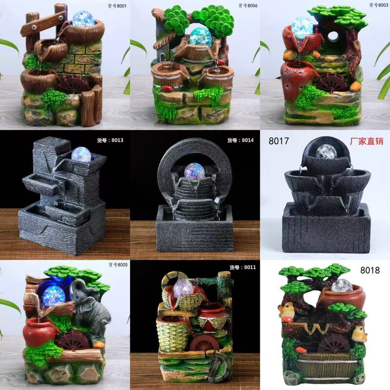 Cross-Border Supply of New Flowing Water Desktop Rockery Ornaments, Feng Shui Wheel Fish Tank Crafts, Home Decoration Opening Gifts Cross-Border Supply of New Flowing Water Desktop Rockery Ornaments, Feng Shui Wheel Fish Tank Crafts, Home Decoration Opening Gifts