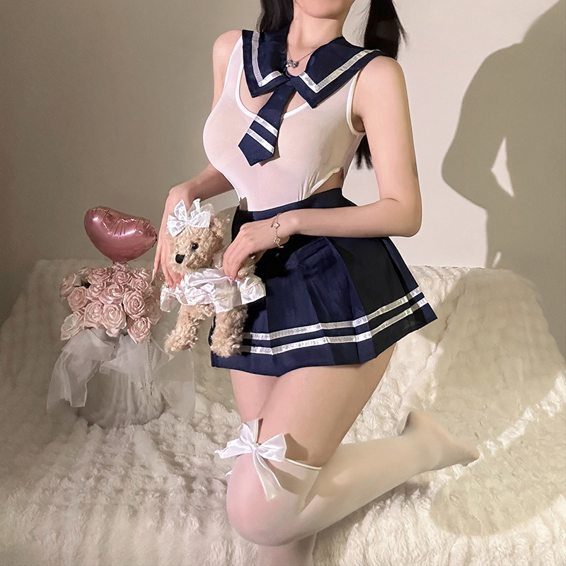 Interesting JK Style Soft Sister College Style Short Skirt Pure Student Dress Sailor Secretary Uniform Temptation Short Skirt suit