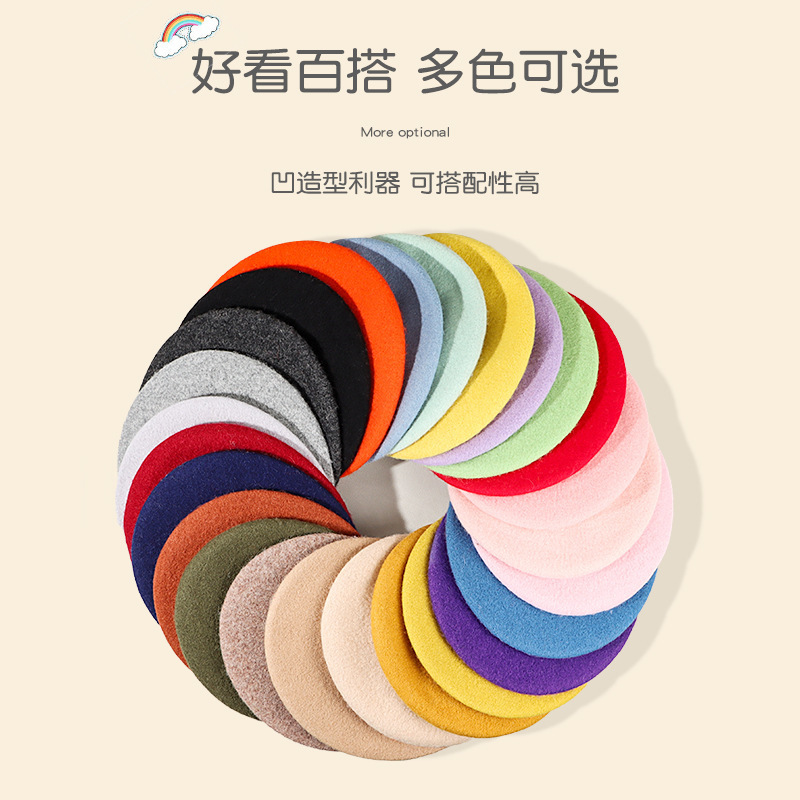 新款英伦羊毛贝雷帽小香风帽子秋冬女南瓜帽文艺复古画家帽子批发|undefined