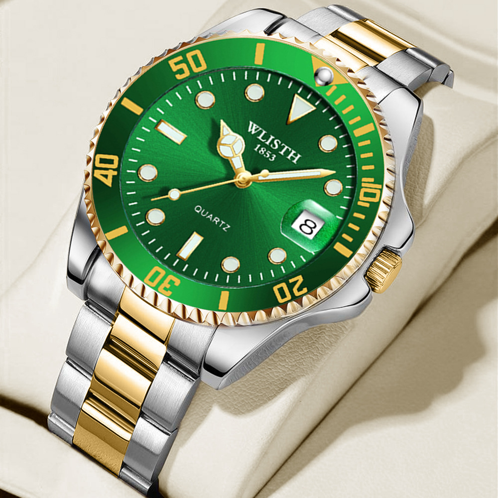 Swiss brand watches cross-border hot men's watches luminous calendar business quartz watches fashion men's watches wholesale