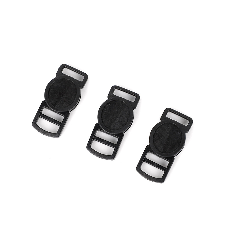 Gato pajarita puede pegar logotipo redondo 10mm hebilla de seguridad accesorios de cuello de mascota POM mini hebilla de plástico image 3