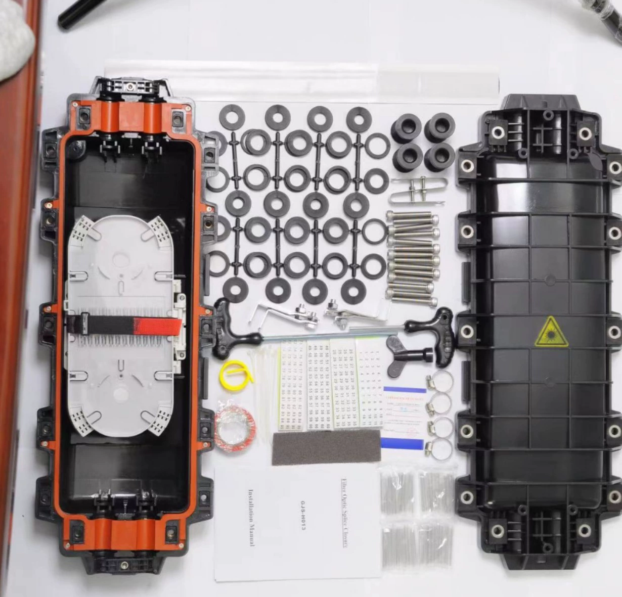 ПК 2 коробки соединителя оптического кабеля оптовой внешней торговли горизонтальный в 2 вне соединитель оптического волокна диска 288 Ядров высокий крышки 48 Ядров
