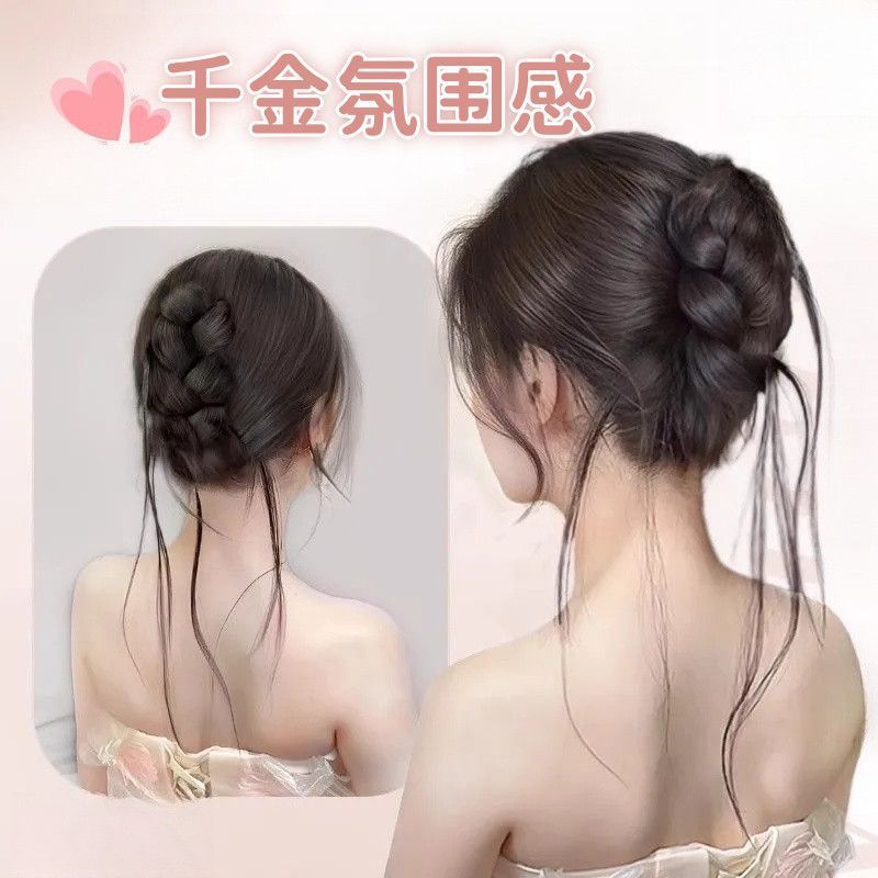 Diosa de dragón, cabeza de capullo de flor de oro, clip de agarre de cabello falso, cabeza de bola, cabeza de cráneo alto, textura superior, artefacto para el cabello, paquete para el cabello, accesorios para el cabello