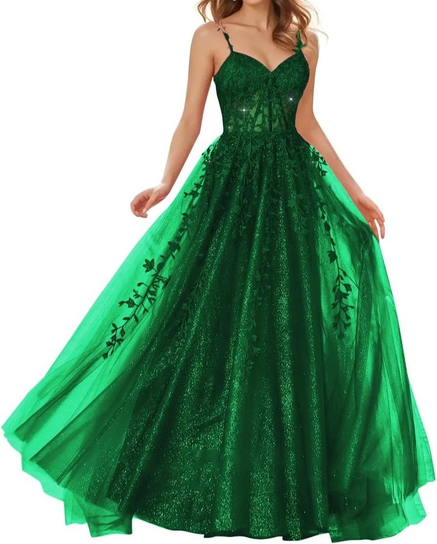 2026 nuevo vestido de tulle brillante transfronterizo vestido largo vestido de cuello en V vestido sexy