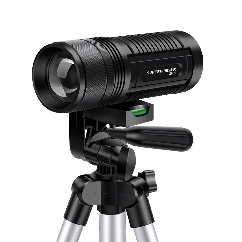 Shenhuo venta al por mayor fuerte luz nocturna lámpara de pesca LED de cuatro colores fuente de luz de enfoque telescópico lámpara de pesca GF01 GF01-A