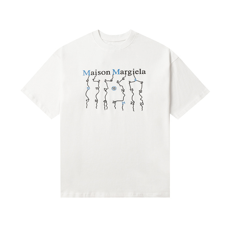 Maison Margiela MM6 ピュアコットン二重糸半袖メンズ Tシャツ高品質スポットのクロスボーダー限定|undefined