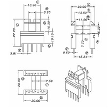 变压器骨架EE20EF20骨架高挡板卧式5+5针电木骨架